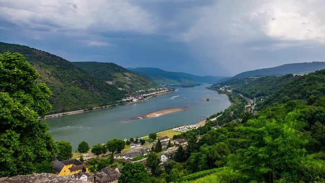 Stormy Rheine Timelapse 4K