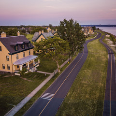 Aerial of Sandy Hook NJ 