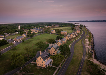 Aerial of Sandy Hook NJ 