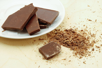 Corn cake with ricotta and chocolate.