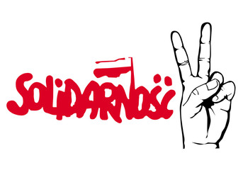 Polish solidarity logo - obrazy, fototapety, plakaty
