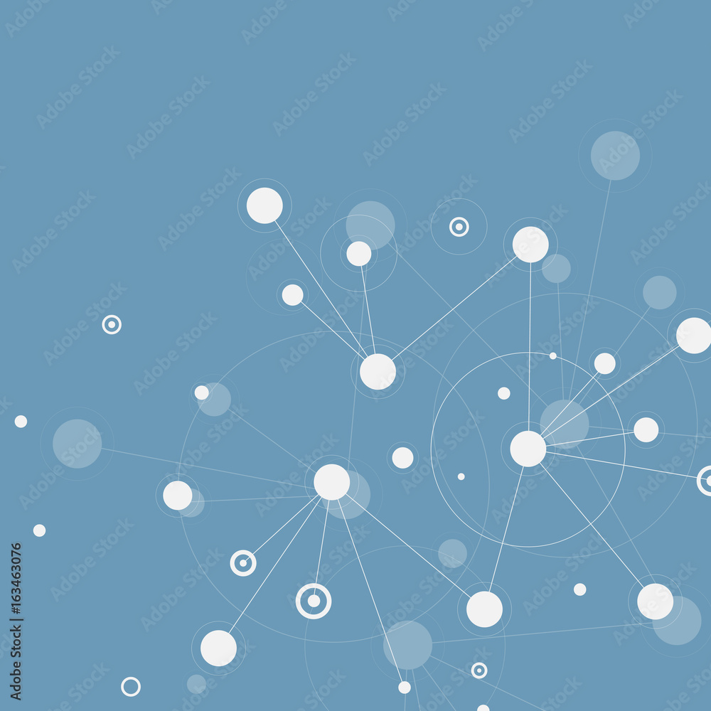 Poster abstract vector network connection structure