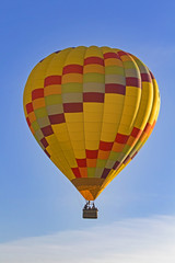 Hot air balloon lift-off from California winery and vineyards