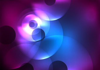 Glowing circles in the dark