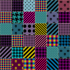 Seamless background pattern. Geometric patchwork pattern of a squares.