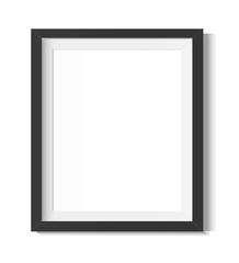 Black frame on a white background. Minimalistic frame for design