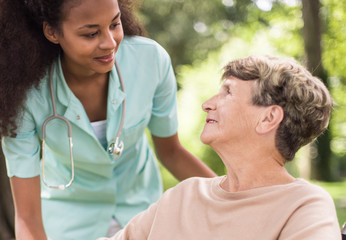 Nurse and older woman