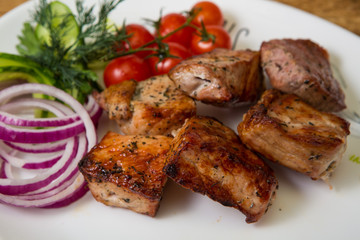 Meat, steak, shish kebab