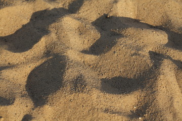 Sand mit Schatten an einem Strand