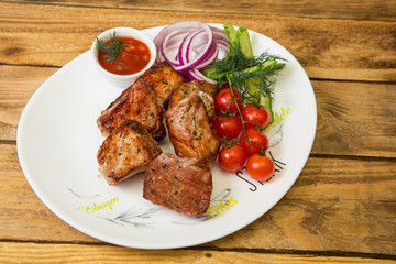 Meat, steak, shish kebab