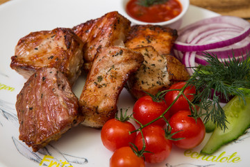 Meat, steak, shish kebab
