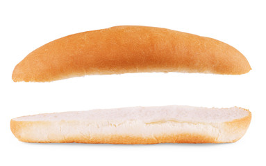 hot dog buns. Isolated on white background