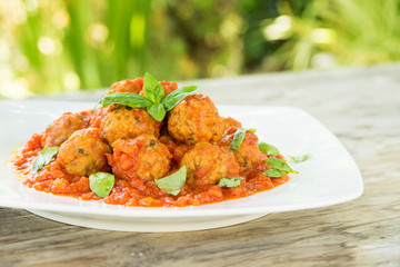 Polpette al sugo, beef meatballs with tomato sauce