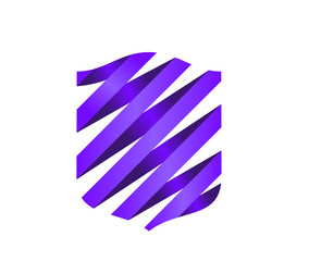 Purple Spiral Ribbon Shield