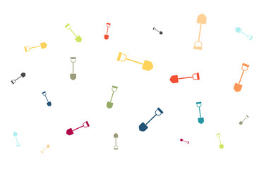 Viele bunte Schaufeln