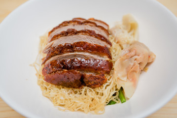 noodle with roasted duck, Thai food, Chinese food