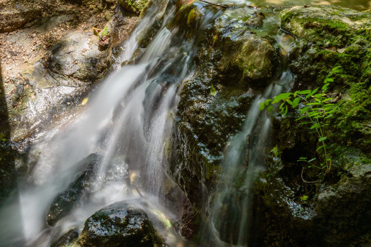 Fototapeta Gentle spring fed waterfall
