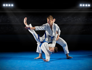 Boys martial arts fighters