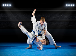 Boys martial arts fighters