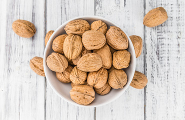 Portion of Whole Walnuts (selective focus)