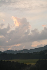 Naklejka premium abendhimmel im gebirge