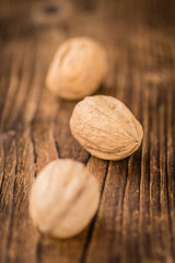 Portion of Whole Walnuts (selective focus)