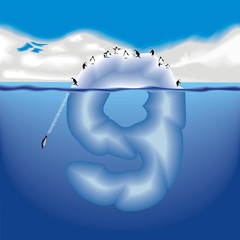 Iceberg with penguins figure 9