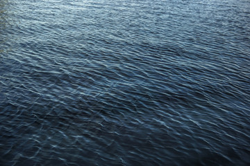 blue water surface with ripples