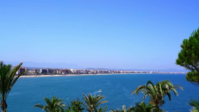Spain - Peniscola, Aussicht von der Altstadt auf den Strand
