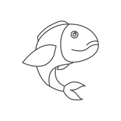 sketch silhouette of bass fish vector illustration