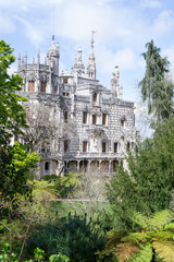 Fototapeta na wymiar Palace at Quinta da Regaleira in Sintra