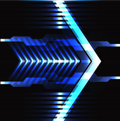 Blue arrow light speed technology design modern futuristic creative background vector illustration.