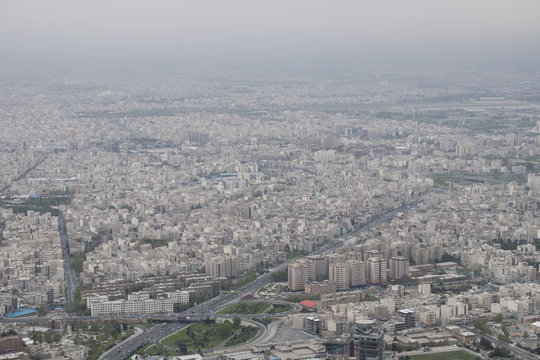 Air Polution Over Tehran, Iran, 2017