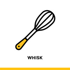 Unique linear icon of bakery, cooking. Suitable for print media, info graphics and web design