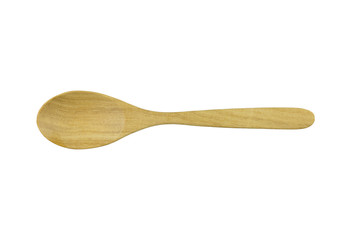 wooden spoon isolated on a white background