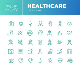 35 Healthcare Line Icons