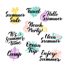 Summer Time Hand Drawn Quotes