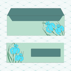 Envelopes for letters, front and back. 