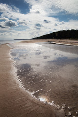 Baltic sea coast, gulf of Riga, Latvia.