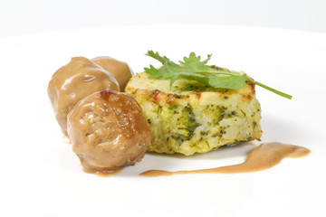 Potato Vegetable Medallion Meat Ball