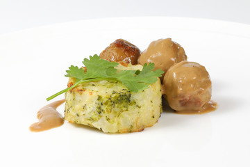 Potato Vegetable Medallion Meat Ball