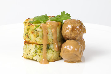 Potato Vegetable Medallion Meat Ball