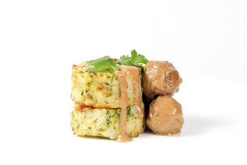 Potato Vegetable Medallion Meat Ball