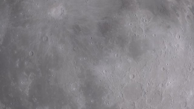 detailed moon rotates in a loop