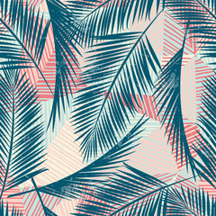 Fototapeta na wymiar Seamless exotic pattern with tropical plants.