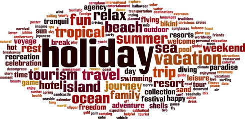 Holiday word cloud