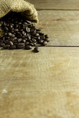 Coffee beans on table