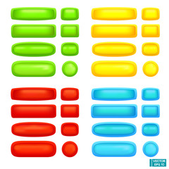 Bright color buttons set