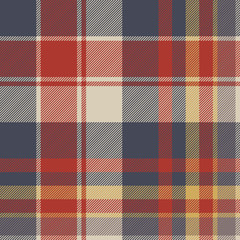 Red blue tartan fabric texture seamless pattern