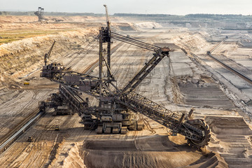 Bucket-wheel excavator mining. © VanderWolf Images